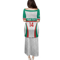 Custom Bulgaria Football Family Matching Puletasi and Hawaiian Shirt Bulgarian Pattern Sporty Style