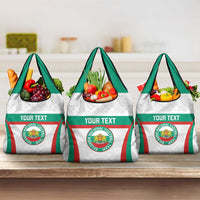 Custom Bulgaria Football Grocery Bag Bulgarian Pattern Sporty Style