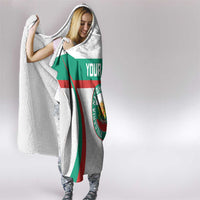 Custom Bulgaria Football Hooded Blanket Bulgarian Pattern Sporty Style