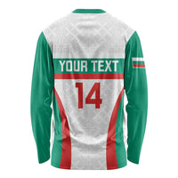 Custom Bulgaria Football Long Sleeve Shirt Bulgarian Pattern Sporty Style