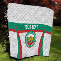 Custom Bulgaria Football Quilt Bulgarian Pattern Sporty Style