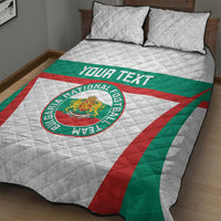 Custom Bulgaria Football Quilt Bed Set Bulgarian Pattern Sporty Style