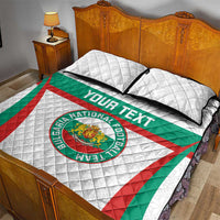 Custom Bulgaria Football Quilt Bed Set Bulgarian Pattern Sporty Style