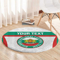 Custom Bulgaria Football Round Carpet Bulgarian Pattern Sporty Style