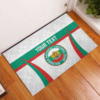 Custom Bulgaria Football Rubber Doormat Bulgarian Pattern Sporty Style