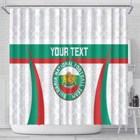 Custom Bulgaria Football Shower Curtain Bulgarian Pattern Sporty Style