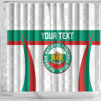 Custom Bulgaria Football Shower Curtain Bulgarian Pattern Sporty Style