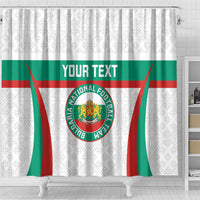 Custom Bulgaria Football Shower Curtain Bulgarian Pattern Sporty Style