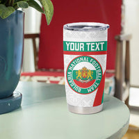 Custom Bulgaria Football Tumbler Cup Bulgarian Pattern Sporty Style