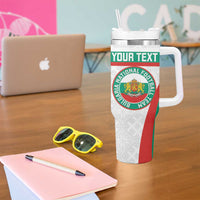 Custom Bulgaria Football Tumbler With Handle Bulgarian Pattern Sporty Style