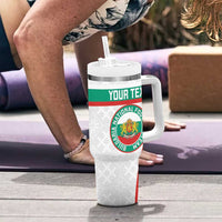 Custom Bulgaria Football Tumbler With Handle Bulgarian Pattern Sporty Style