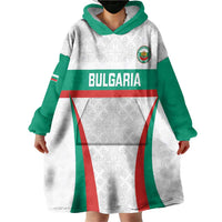 Custom Bulgaria Football Wearable Blanket Hoodie Bulgarian Pattern Sporty Style