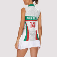 Custom Bulgaria Football Women Sleeveless Polo Shirt Bulgarian Pattern Sporty Style