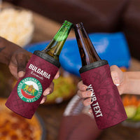 Custom Bulgaria Football 4 in 1 Can Cooler Tumbler Go Lavovete Bulgarian Pattern