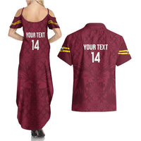 Custom Bulgaria Football Couples Matching Summer Maxi Dress and Hawaiian Shirt Go Lavovete Bulgarian Pattern