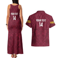 Custom Bulgaria Football Couples Matching Tank Maxi Dress and Hawaiian Shirt Go Lavovete Bulgarian Pattern