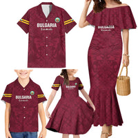 Custom Bulgaria Football Family Matching Mermaid Dress and Hawaiian Shirt Go Lavovete Bulgarian Pattern