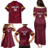 Custom Bulgaria Football Family Matching Puletasi and Hawaiian Shirt Go Lavovete Bulgarian Pattern