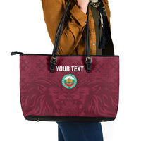 Custom Bulgaria Football Leather Tote Bag Go Lavovete Bulgarian Pattern