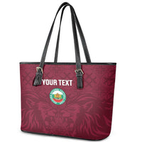 Custom Bulgaria Football Leather Tote Bag Go Lavovete Bulgarian Pattern
