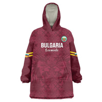 Custom Bulgaria Football Wearable Blanket Hoodie Go Lavovete Bulgarian Pattern