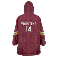 Custom Bulgaria Football Wearable Blanket Hoodie Go Lavovete Bulgarian Pattern