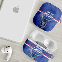 Custom Taiwan Football 2026 AirPods Case Come On Blue Magpies