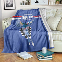 Custom Taiwan Football 2026 Blanket Come On Blue Magpies