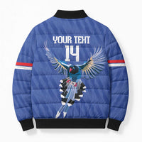 Custom Taiwan Football 2026 Bomber Puffer Jacket Come On Blue Magpies