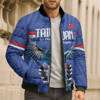 Custom Taiwan Football 2026 Bomber Puffer Jacket Come On Blue Magpies