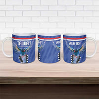Custom Taiwan Football 2026 Ceramic Mug Come On Blue Magpies