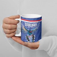 Custom Taiwan Football 2026 Ceramic Mug Come On Blue Magpies