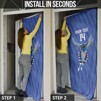 Custom Taiwan Football 2026 Door Cover Come On Blue Magpies