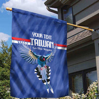 Custom Taiwan Football 2026 Garden Flag Come On Blue Magpies