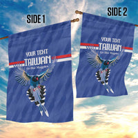 Custom Taiwan Football 2026 Garden Flag Come On Blue Magpies