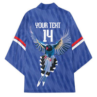 Custom Taiwan Football 2026 Kimono Come On Blue Magpies