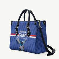 Custom Taiwan Football 2026 Leather Bag Come On Blue Magpies