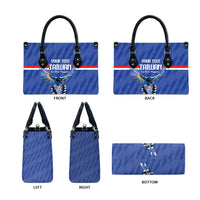 Custom Taiwan Football 2026 Leather Bag Come On Blue Magpies