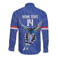 Custom Taiwan Football 2026 Long Sleeve Button Shirt Come On Blue Magpies
