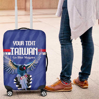 Custom Taiwan Football 2026 Luggage Cover Come On Blue Magpies