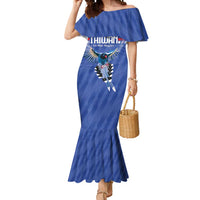 Custom Taiwan Football 2026 Mermaid Dress Come On Blue Magpies