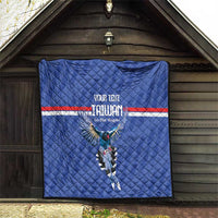 Custom Taiwan Football 2026 Quilt Come On Blue Magpies