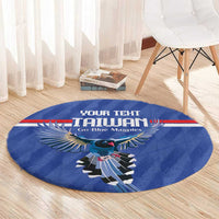 Custom Taiwan Football 2026 Round Carpet Come On Blue Magpies