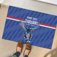 Custom Taiwan Football 2026 Rubber Doormat Come On Blue Magpies