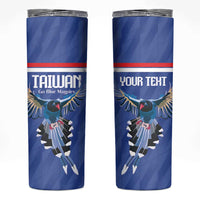 Custom Taiwan Football 2026 Skinny Tumbler Come On Blue Magpies