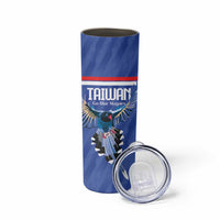 Custom Taiwan Football 2026 Skinny Tumbler Come On Blue Magpies