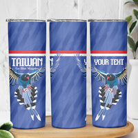 Custom Taiwan Football 2026 Skinny Tumbler Come On Blue Magpies