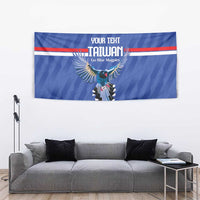 Custom Taiwan Football 2026 Tapestry Come On Blue Magpies