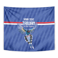 Custom Taiwan Football 2026 Tapestry Come On Blue Magpies