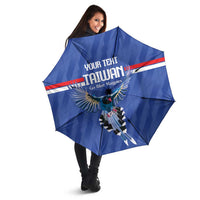 Custom Taiwan Football 2026 Umbrella Come On Blue Magpies